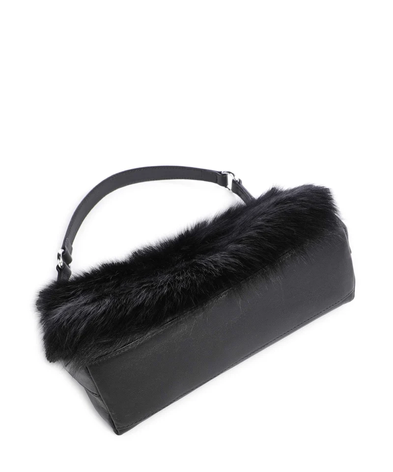 Abro Shearling Mila Schultertasche black/nickel