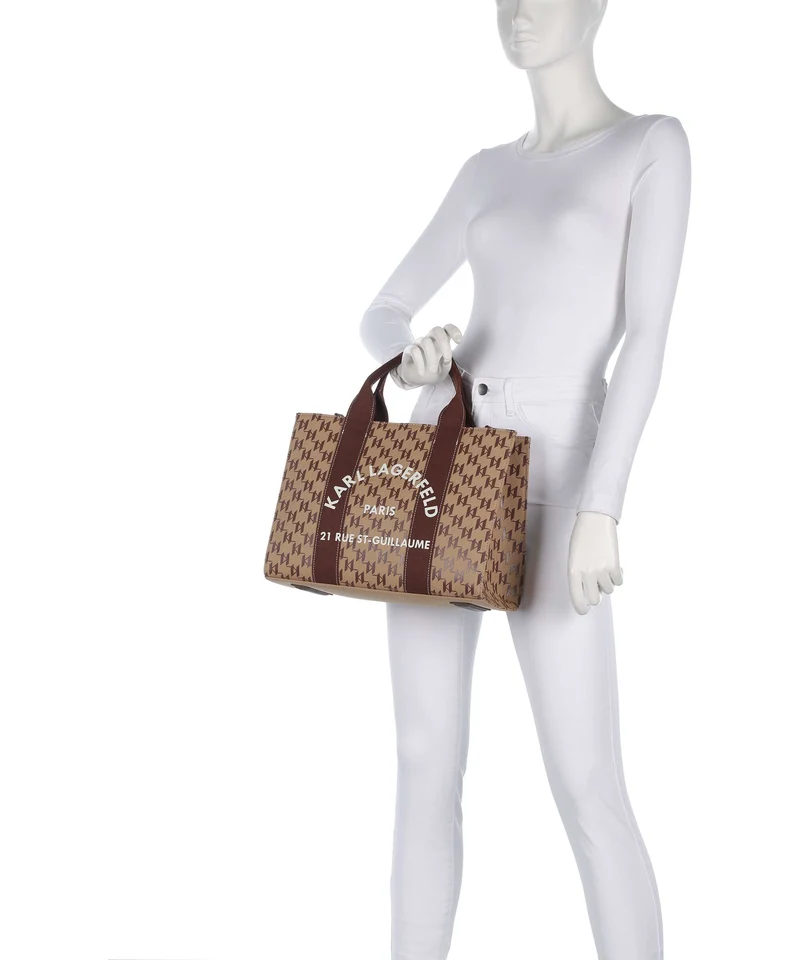 Karl Lagerfeld K/Rue St Guillaume Monogram Medium Handtasche monogram nougat brown