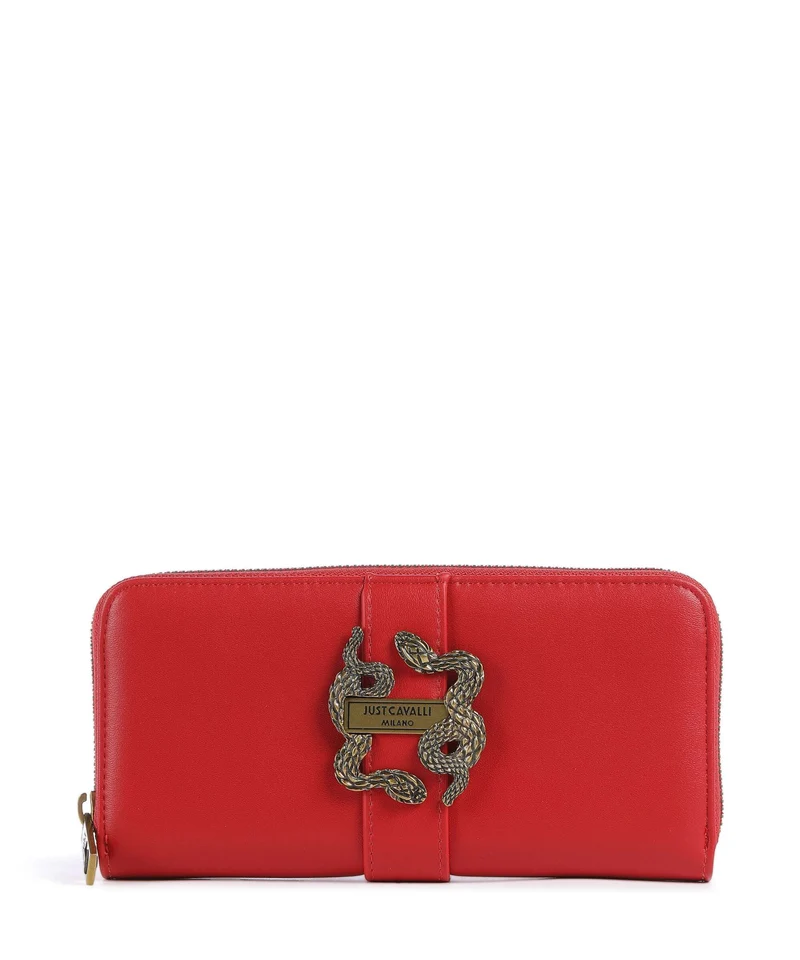 Just Cavalli Iconic Snakes Geldbörse tango red
