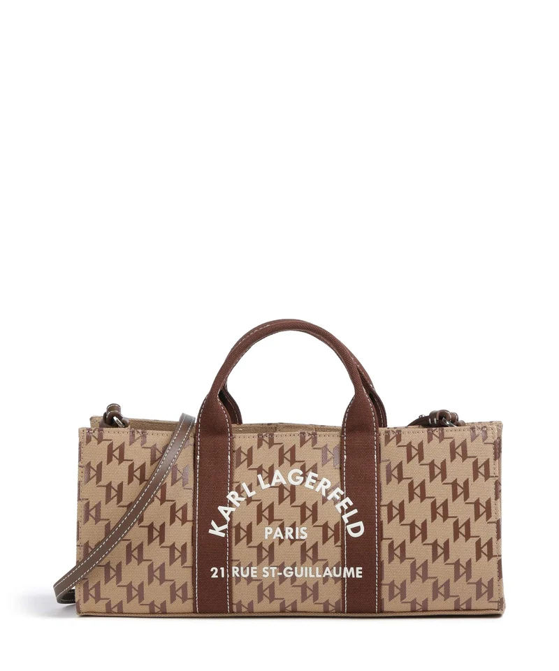 Karl Lagerfeld K/Rue St Guillaume Monogram Handtasche monogram nougat brown