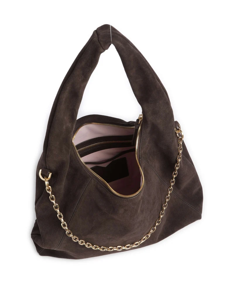 Les Visionnaires Jade Cozy Chain Beuteltasche dark brown