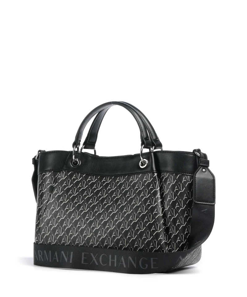 Armani Exchange Wave Monogram M Handtasche black
