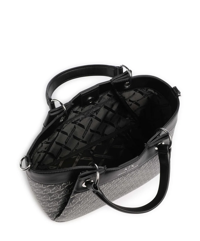Armani Exchange Wave Monogram M Handtasche black