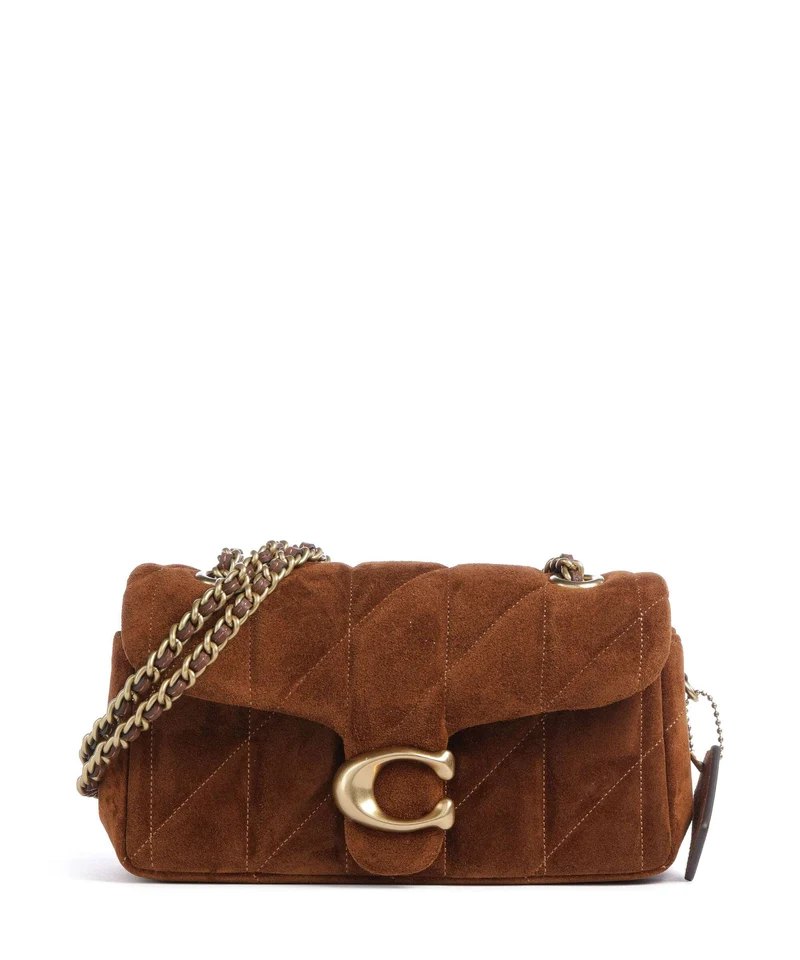 Coach Tabby Quilted Suede 20 Schultertasche warm brown