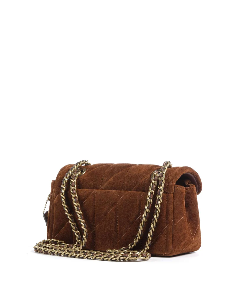 Coach Tabby Quilted Suede 20 Schultertasche warm brown