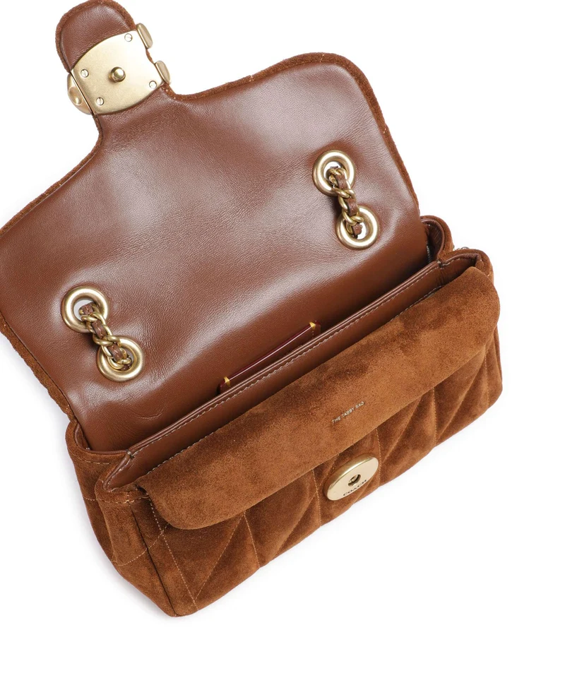 Coach Tabby Quilted Suede 20 Schultertasche warm brown