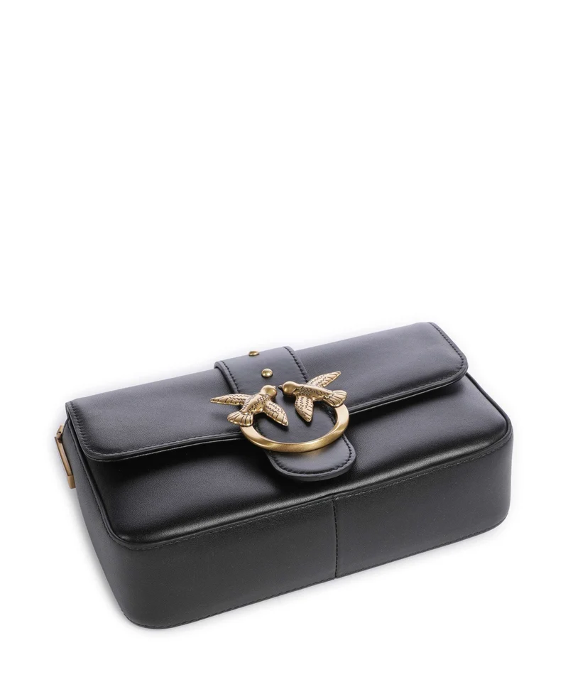 Pinko Love One Mini Slouchy Charms Umhängetasche nero/antique gold