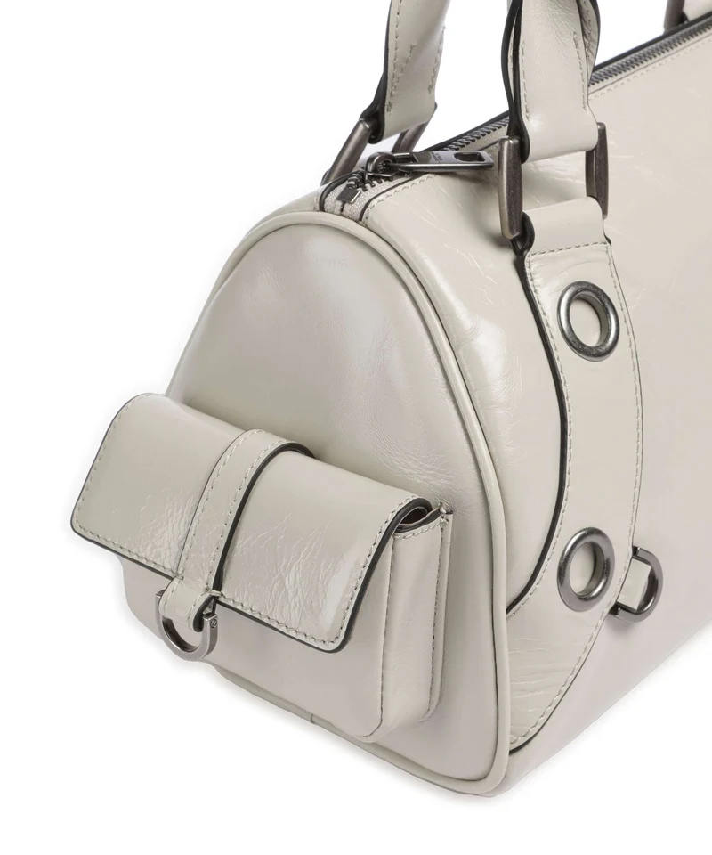 Liebeskind Nika Lack Distressed M Schultertasche milk