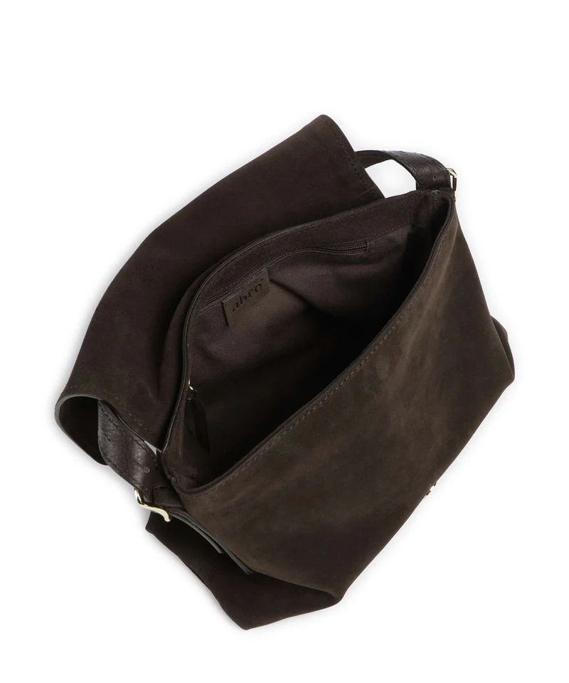 Abro Suede Carina Beuteltasche dark brown