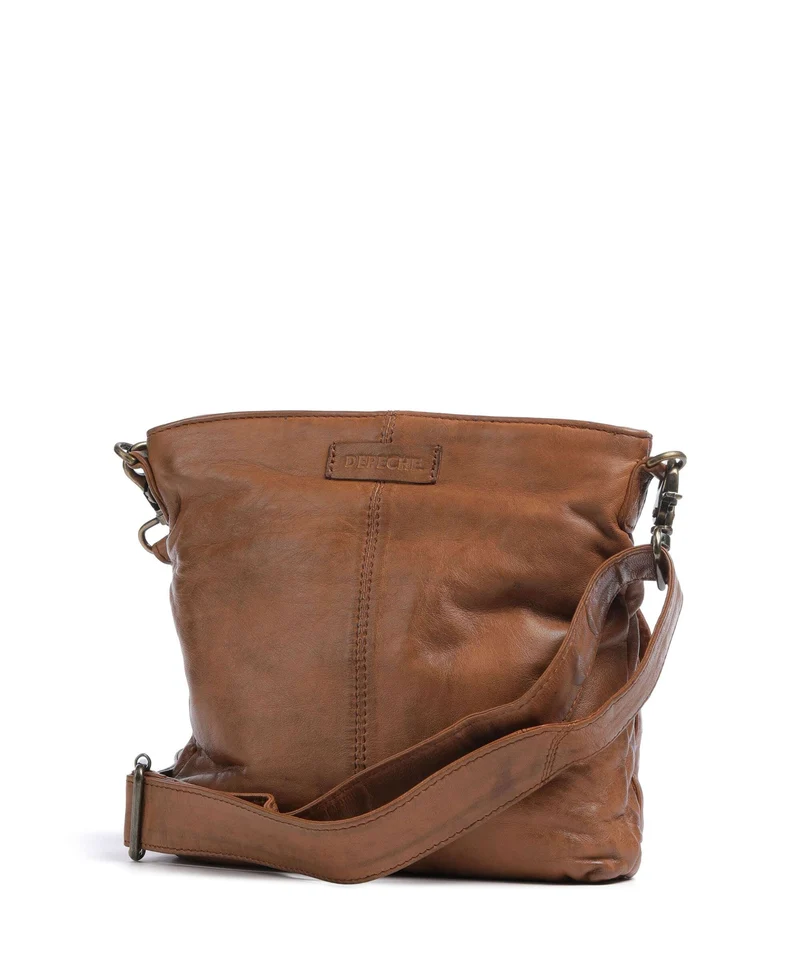 Depeche Power Field Schultertasche cognac