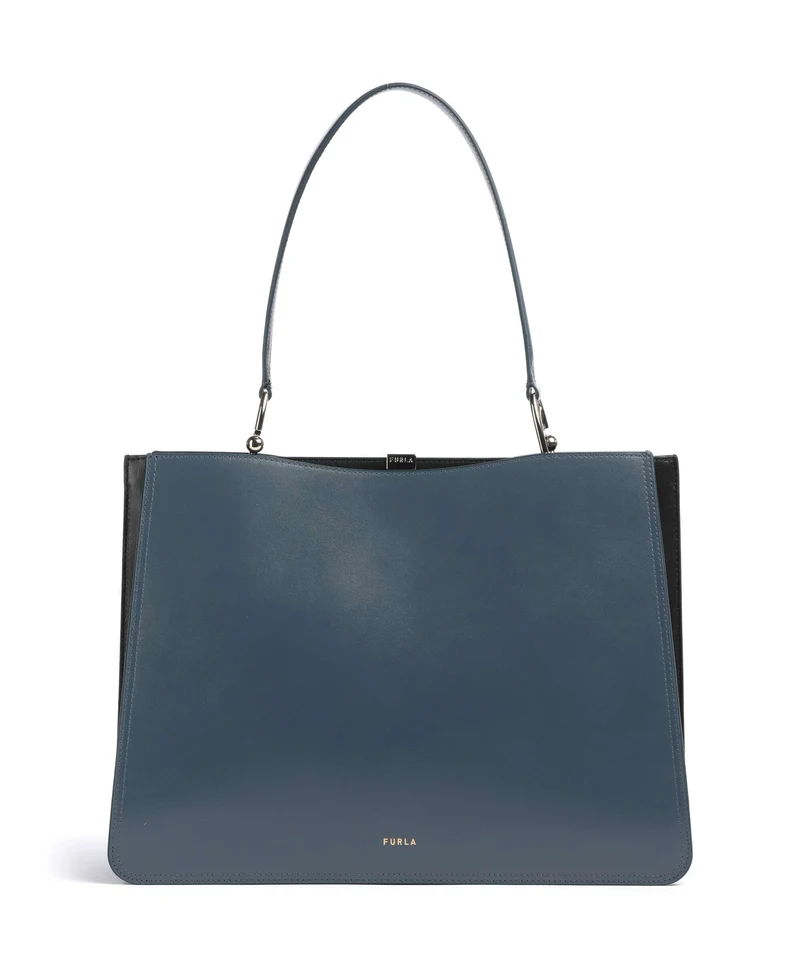 Furla Agata L Shopper grigio blu/nero