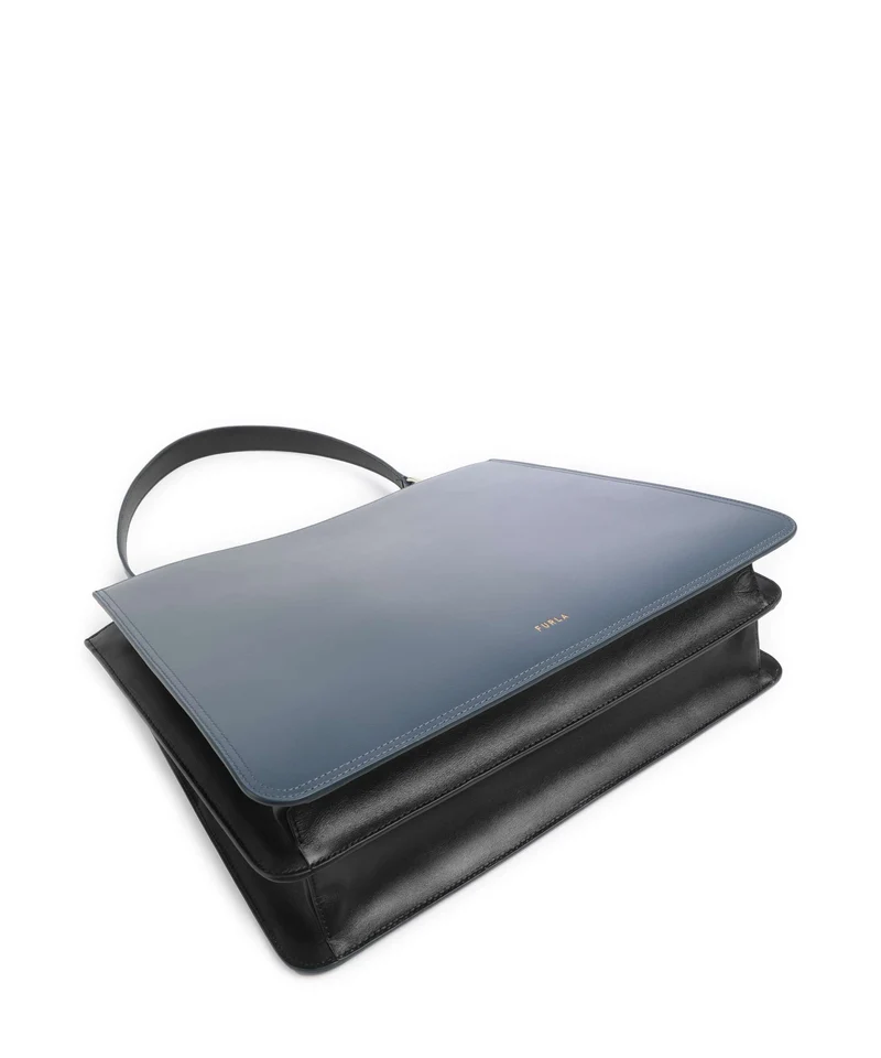Furla Agata L Shopper grigio blu/nero