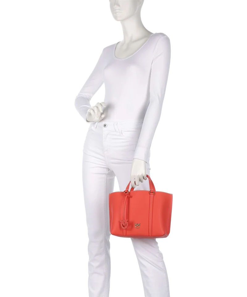 Pinko Carrie Classic Handtasche rosso mandarino/antique gold