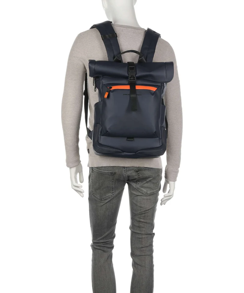 Piquadro Corner 2.0 Rolltop Rucksack blue