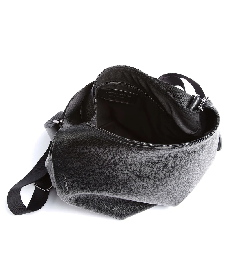 Mandarina Duck Mellow Leather Rucksack-Tasche nero