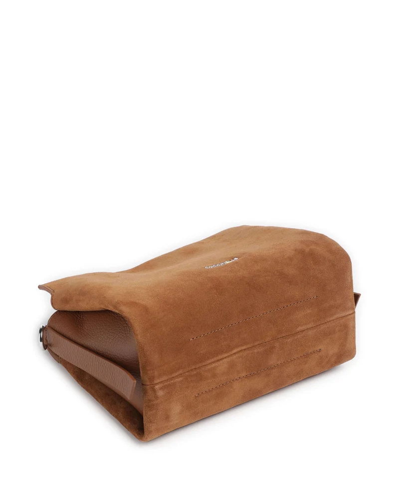 Coccinelle Boheme Suede Handtasche cognac