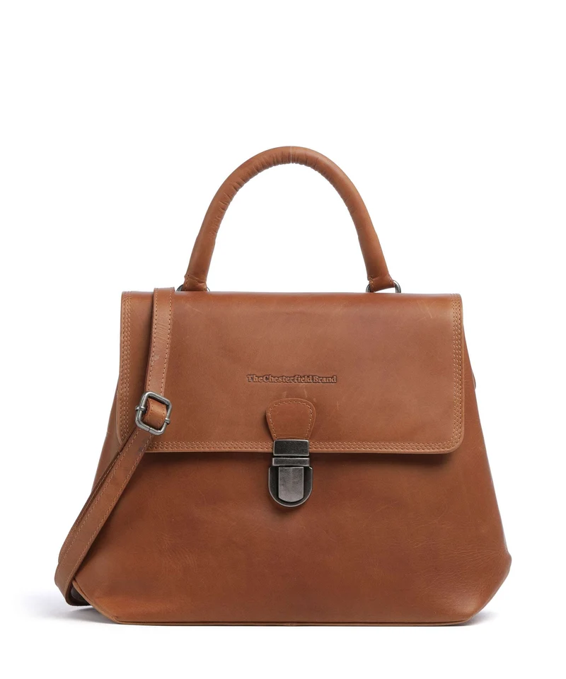 The Chesterfield Brand Wax Pull Up Cow Angera Handtasche cognac