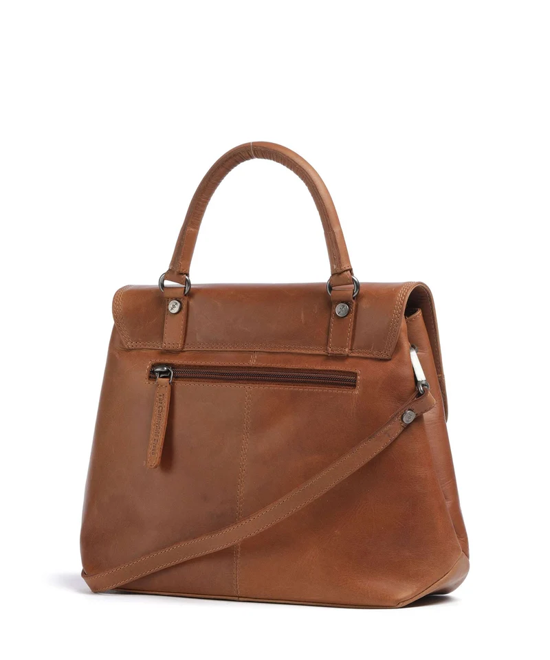 The Chesterfield Brand Wax Pull Up Cow Angera Handtasche cognac