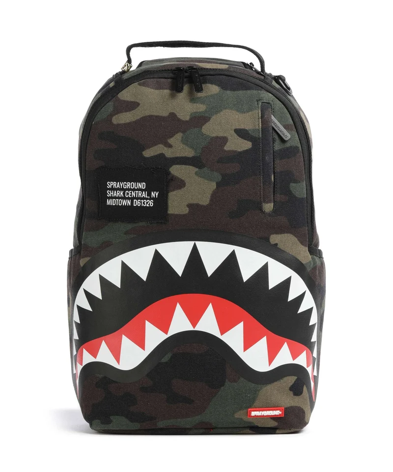 Sprayground Shark Central Camo Rucksack green