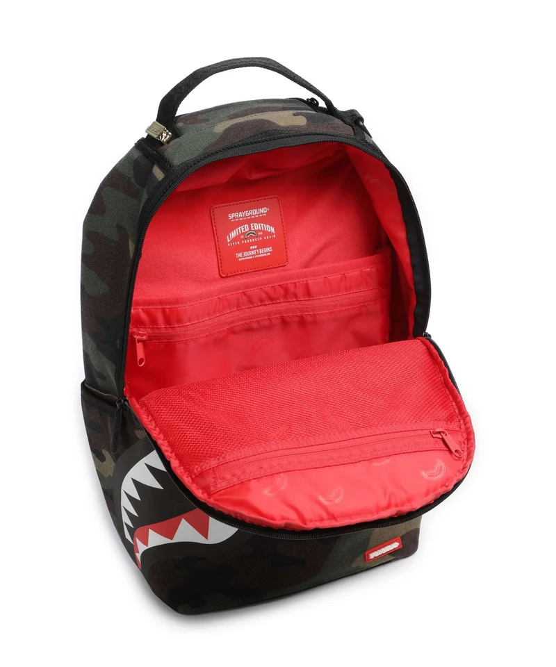 Sprayground Shark Central Camo Rucksack green
