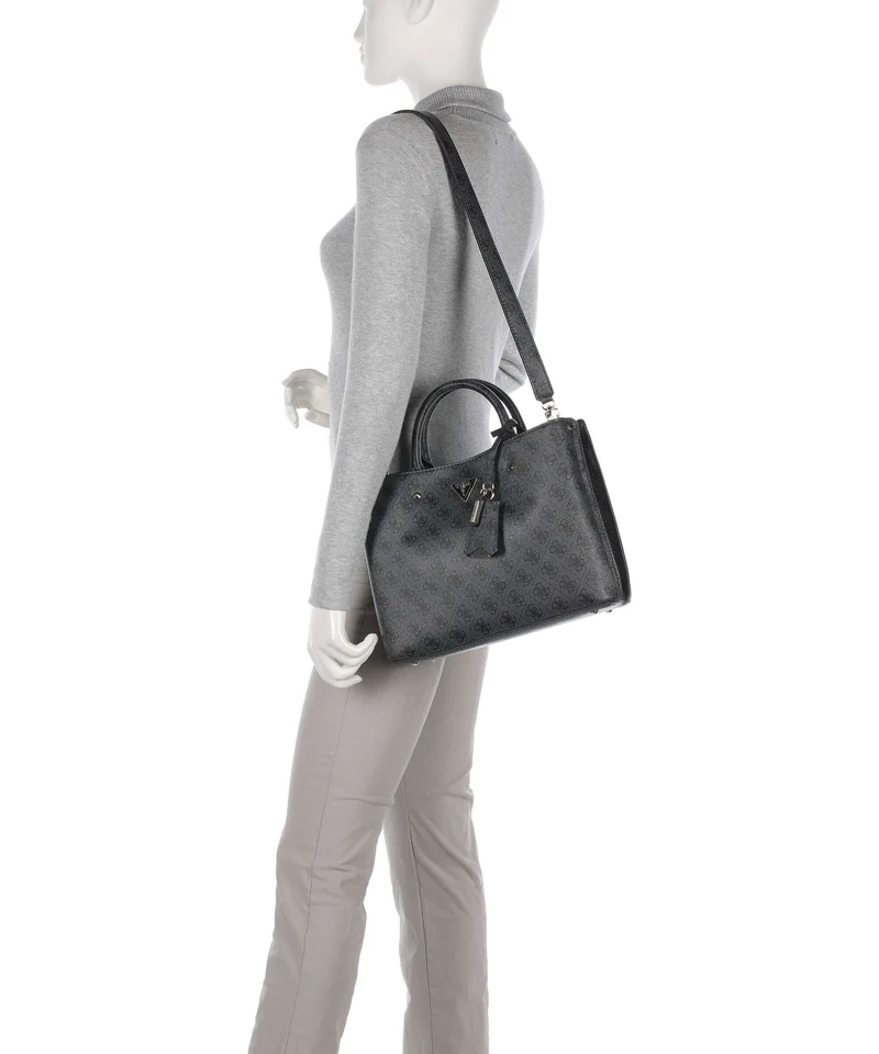 Guess Meridian Handtasche coal logo