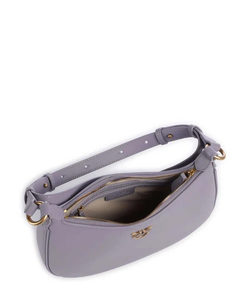 Pinko Half Moon Mini Schultertasche cenerre viola/antique gold