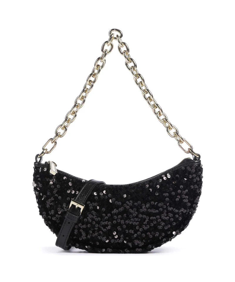 Abro Sequins Moon Schultertasche black/gold