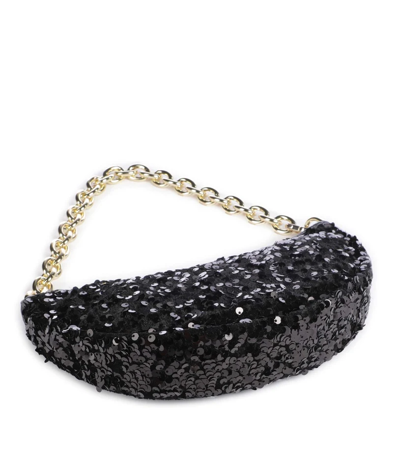 Abro Sequins Moon Schultertasche black/gold