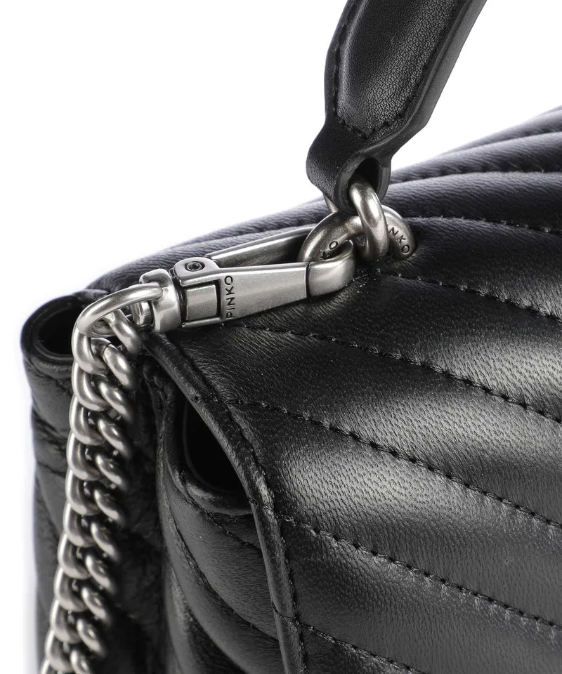 Pinko Love Lady Puff Mini Handtasche nero/old silver