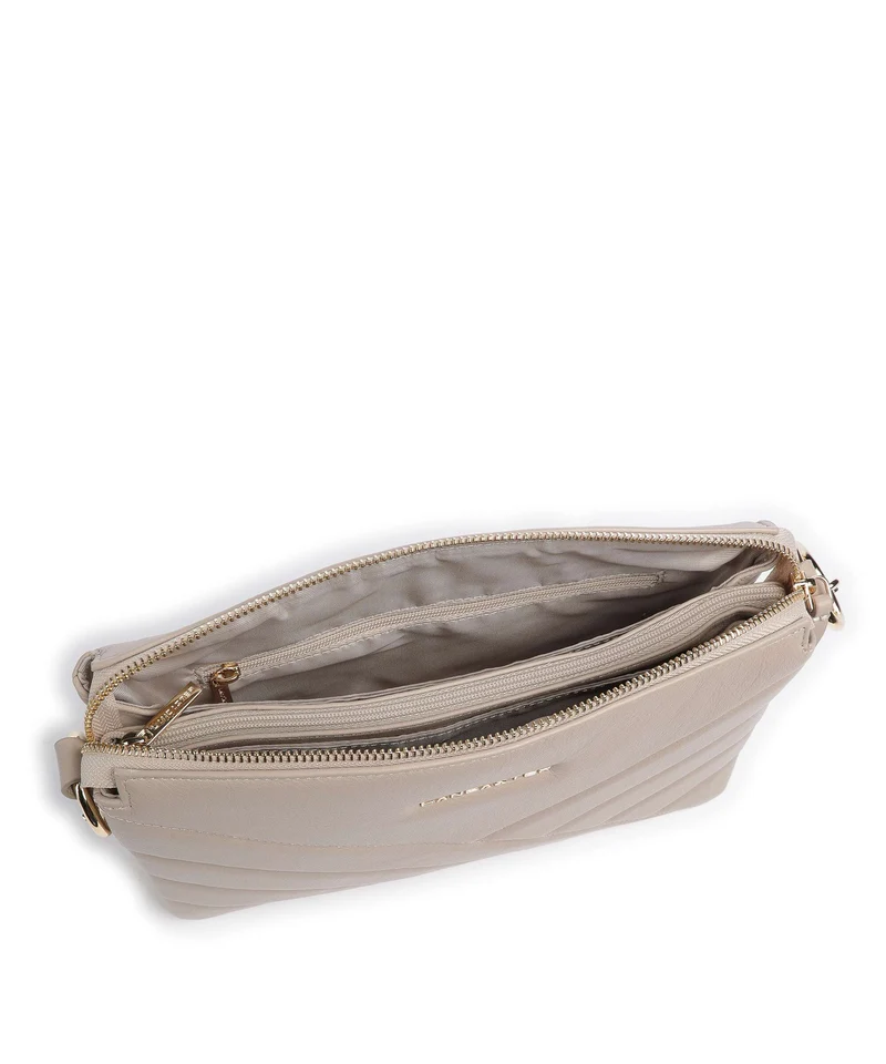 Lancaster Soft Matelassé Schultertasche beige