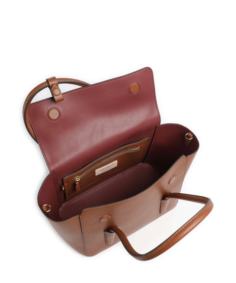 Coccinelle Beat Double Handtasche cognac
