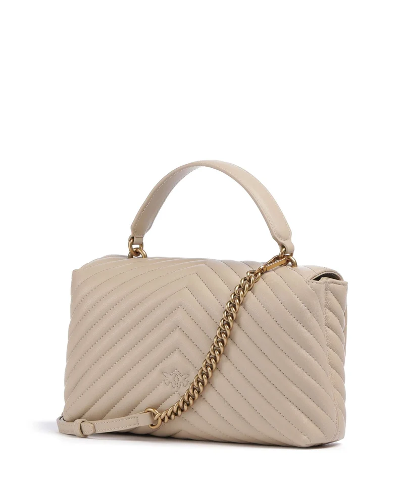 Pinko Love Lady Puff Classic Handtasche beige/grigio fumo/antique gold