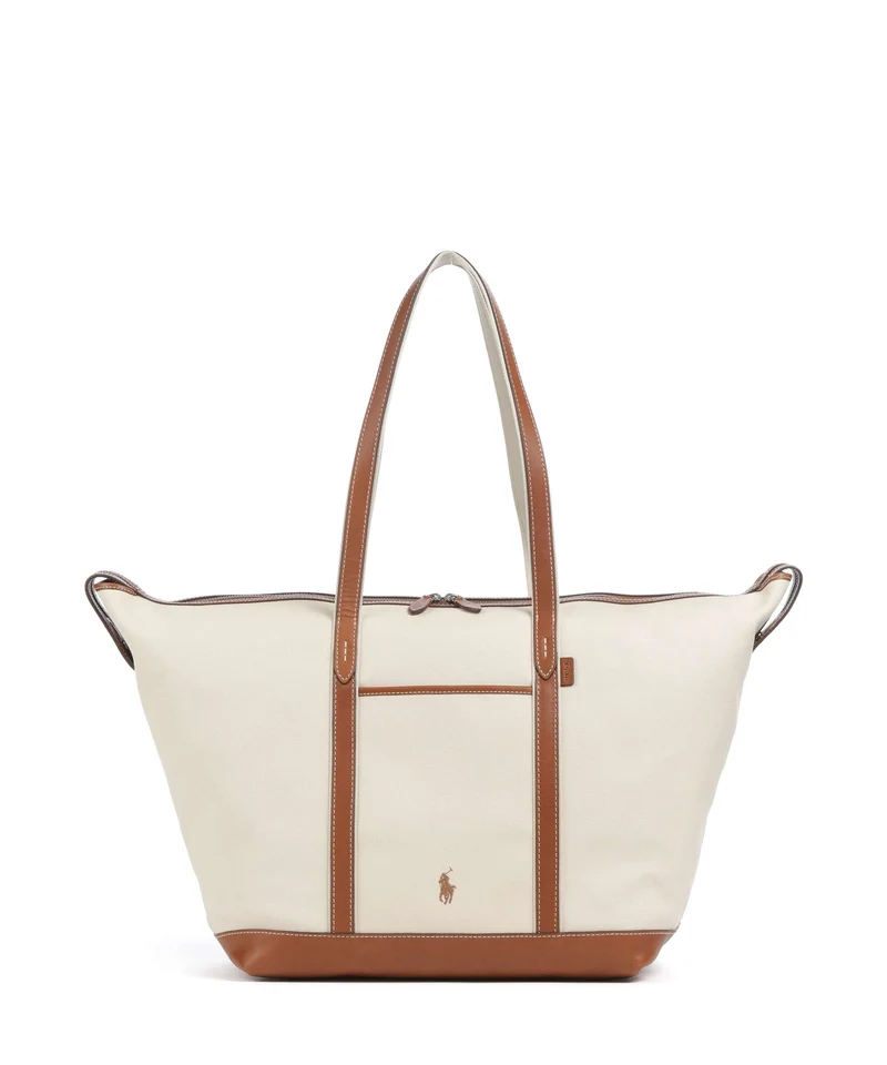 Polo Ralph Lauren Canvas Large Shopper ecru/cuoio