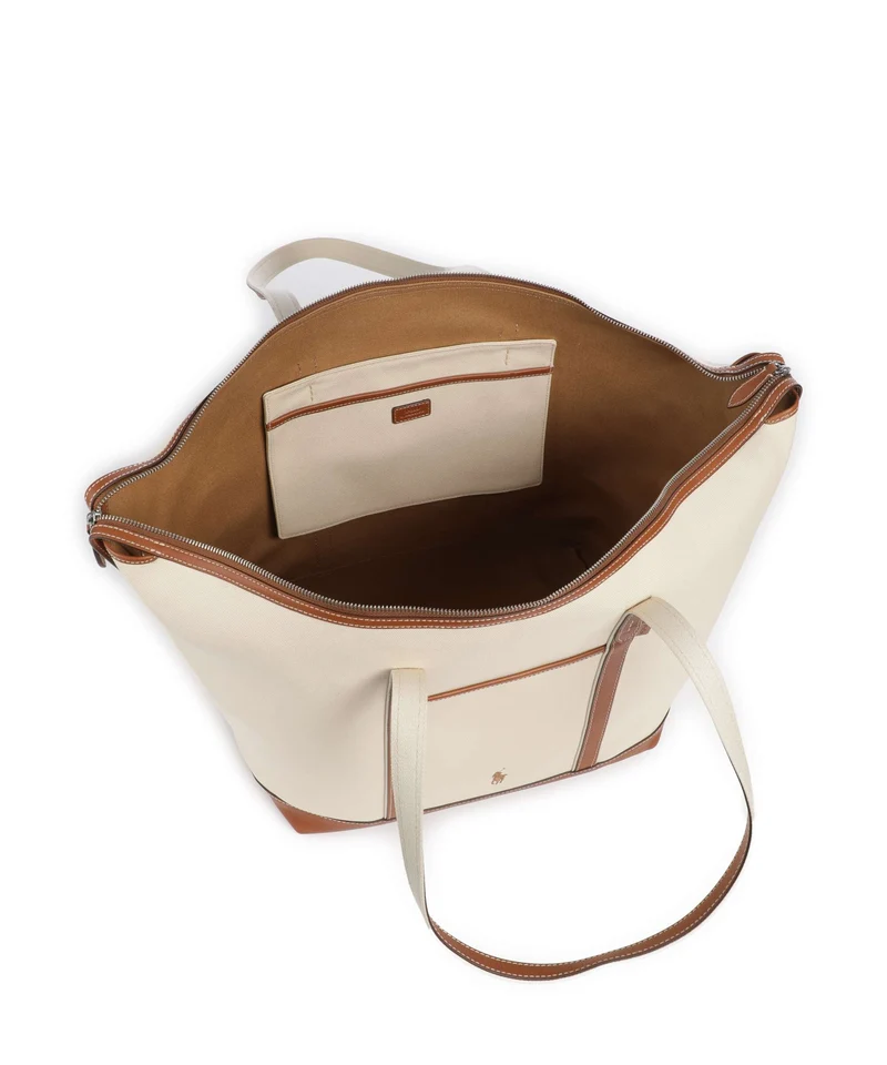 Polo Ralph Lauren Canvas Large Shopper ecru/cuoio
