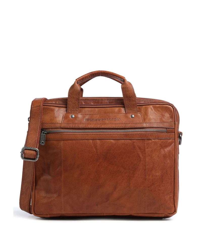 Spikes & Sparrow Bronco Aktentasche brandy