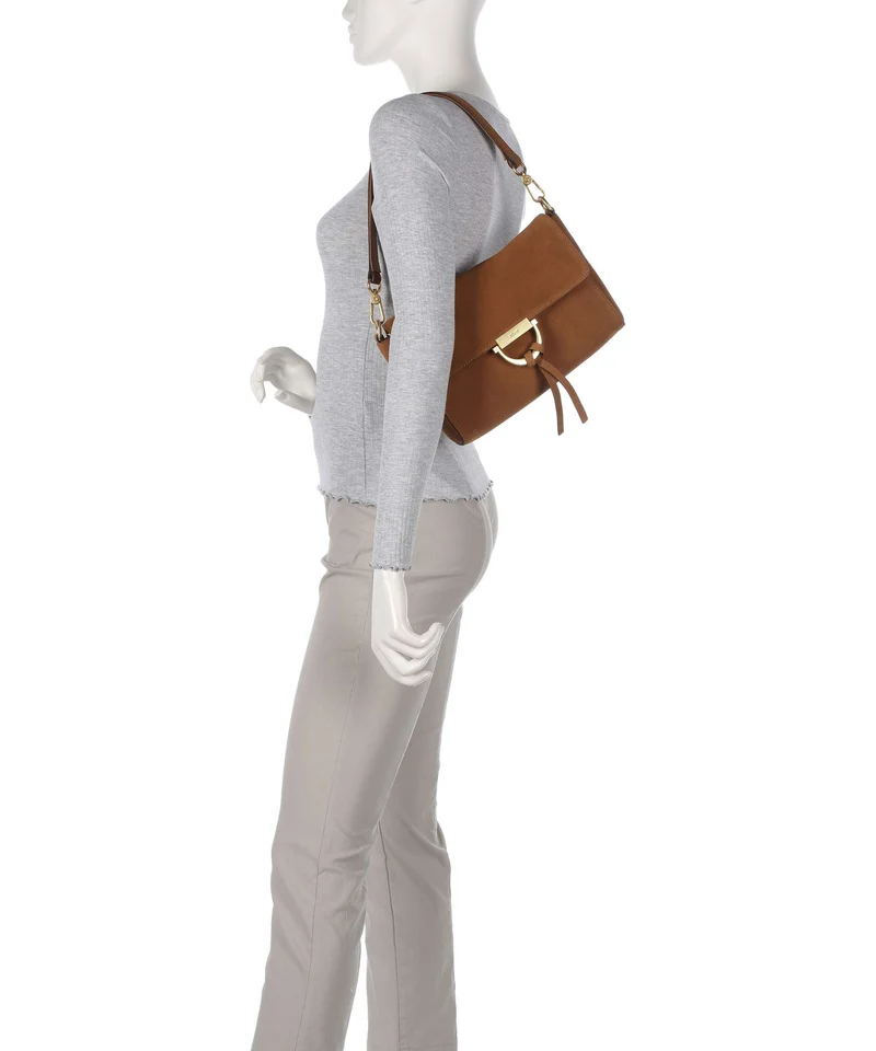 Abro Suede Temi Schultertasche cuoio