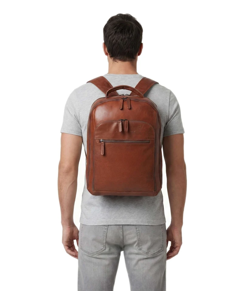 The Chesterfield Brand Novum Maggiore Rucksack cognac