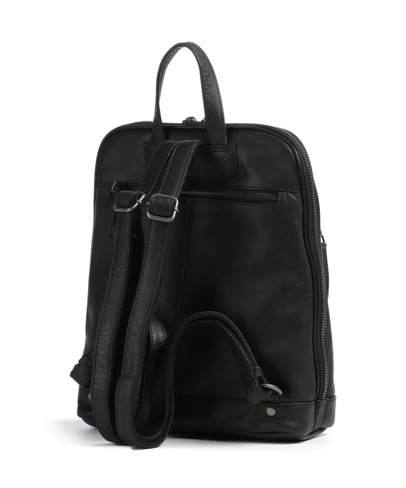 The Chesterfield Brand Wax Pull Up Cow Floran Rucksack black