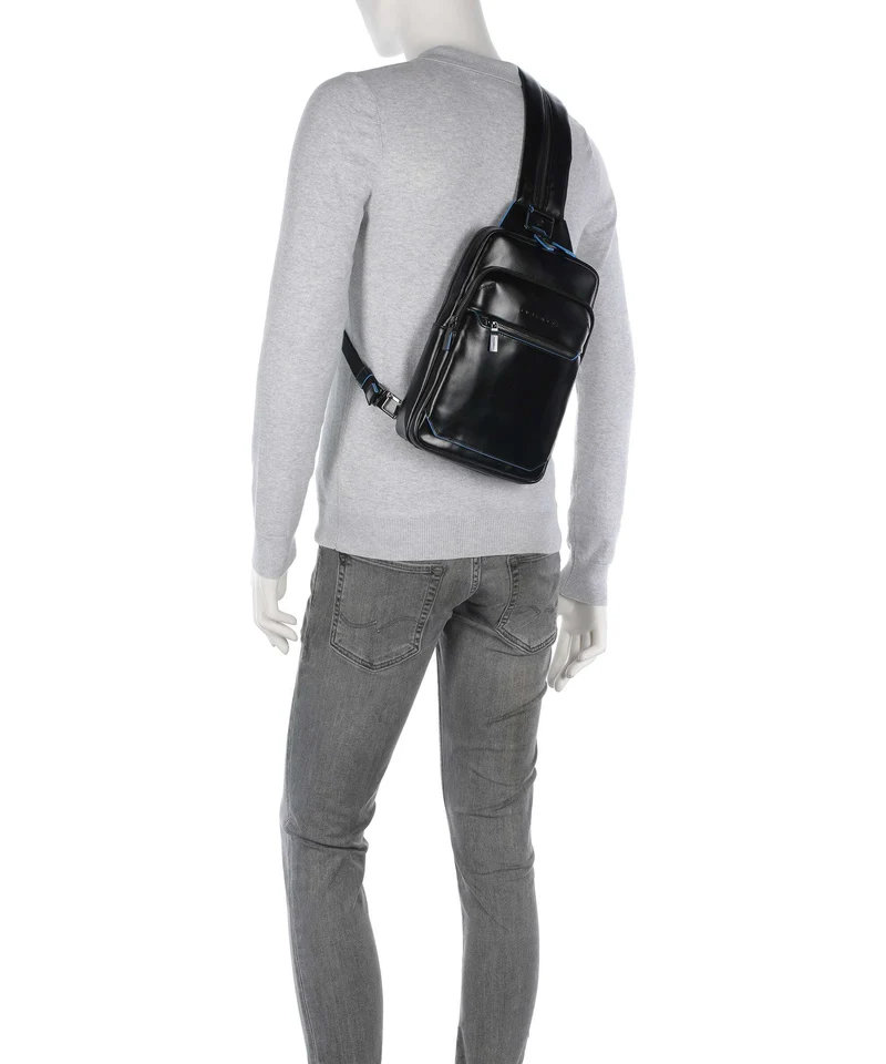 Piquadro Blue Square Slingbag nero