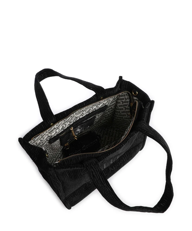 Juicy Couture Iris Crinkled Velvet L Shopper black