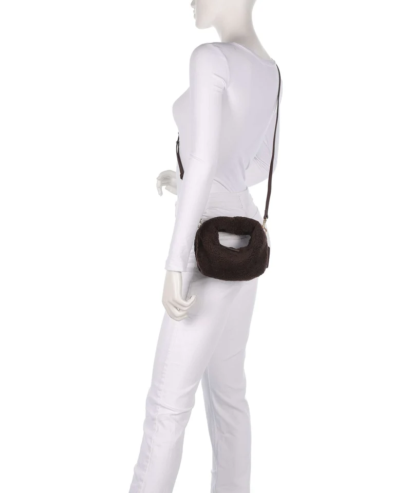 Les Visionnaires Greta Teddy Micro Umhängetasche pecan