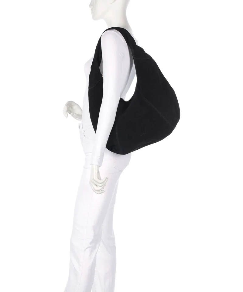 Núnoo Suede Gabi Beuteltasche black