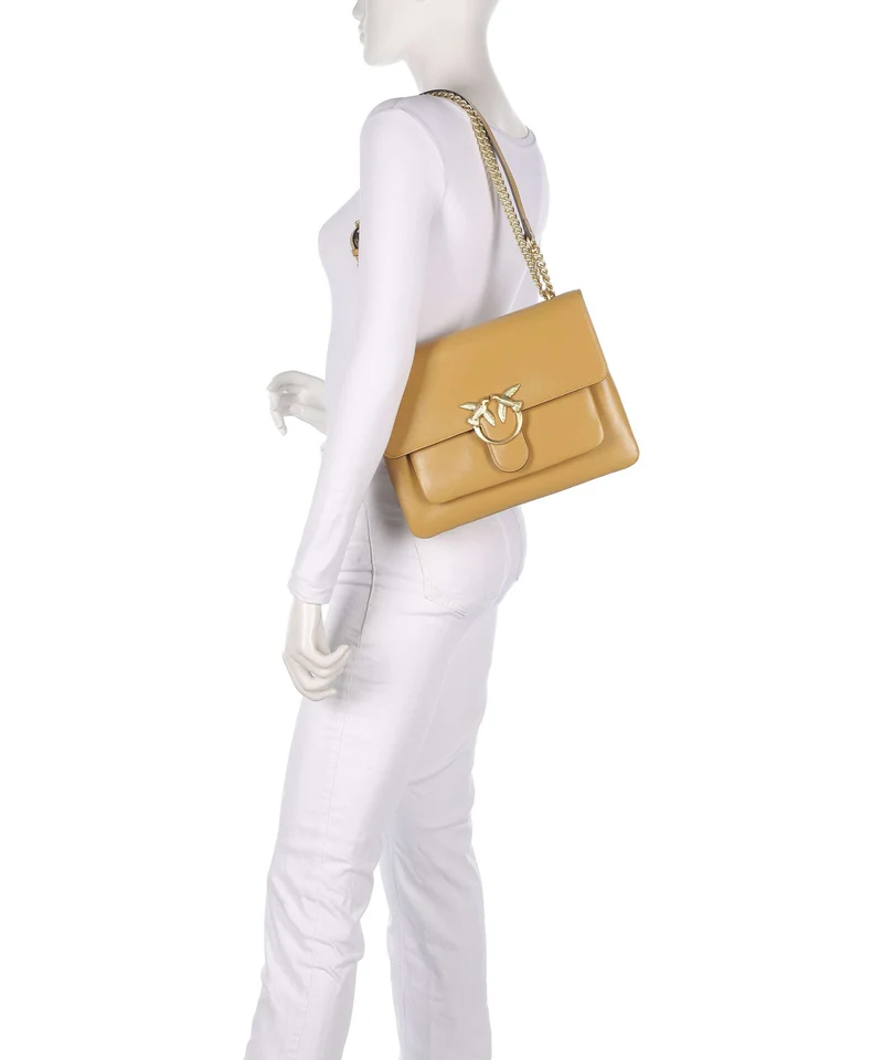 Pinko Love One Soft Big Schultertasche torroncino/matt gold