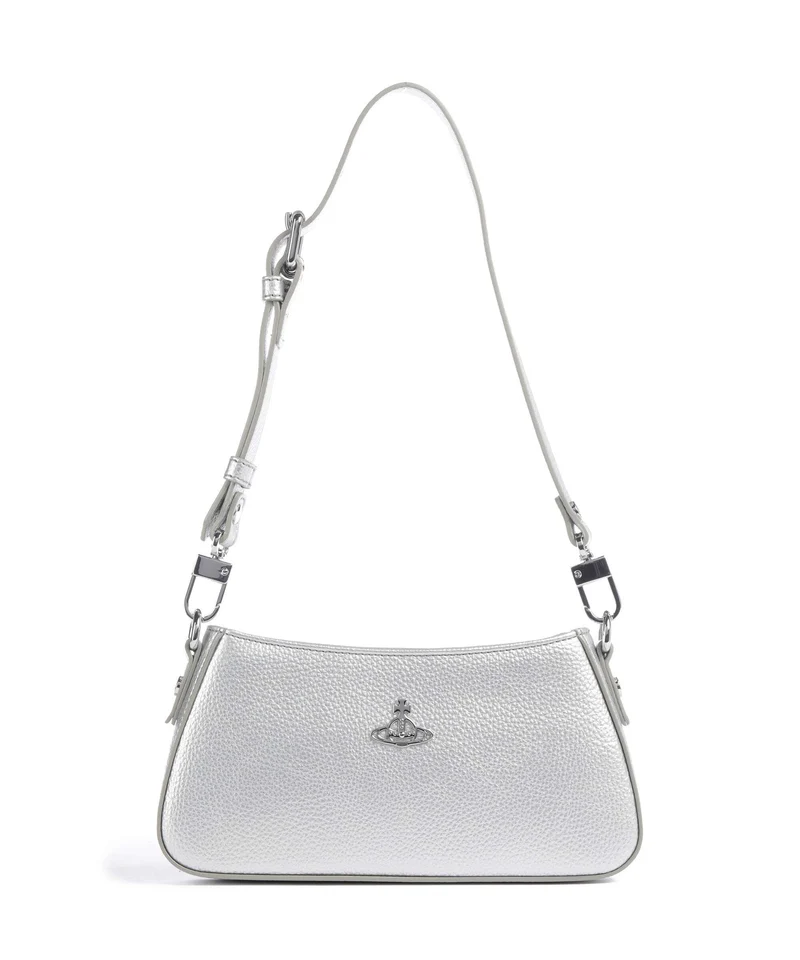 Vivienne Westwood Tasha Grain Schultertasche silver