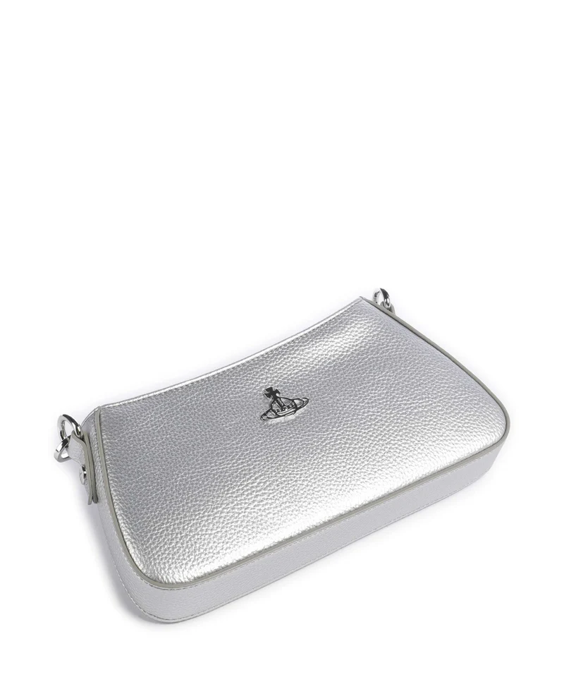 Vivienne Westwood Tasha Grain Schultertasche silver