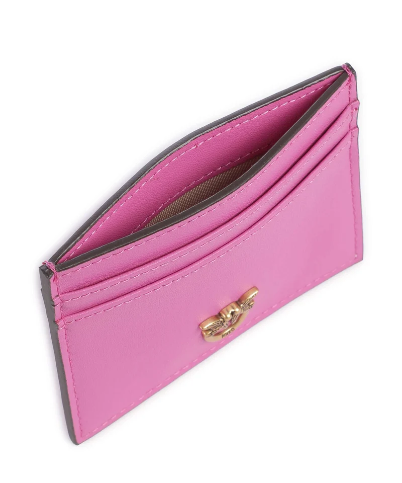 Pinko Kreditkartenetui rosa flogo/antique gold