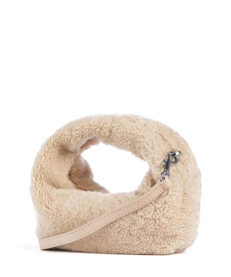 Les Visionnaires Greta Teddy Micro Umhängetasche milky beige