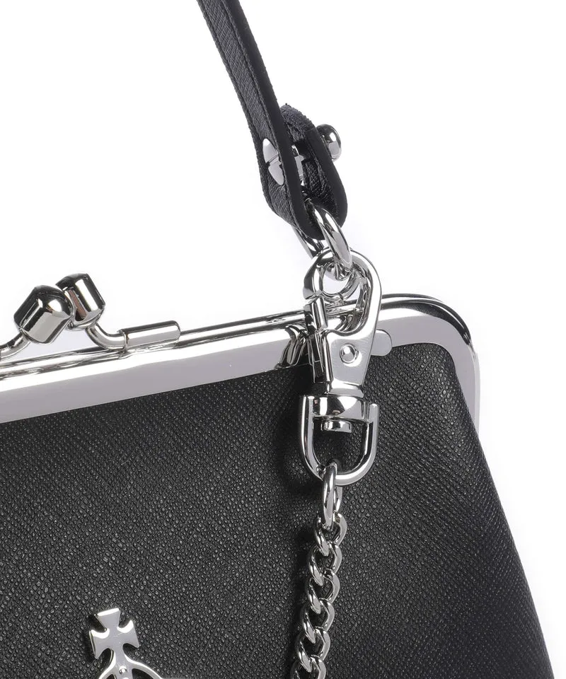 Vivienne Westwood Granny Frame Saffiano Umhängetasche black