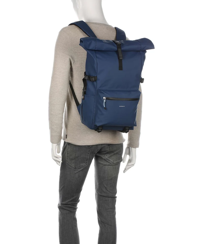 Sandqvist Stream Ruben 2.0 Rolltop Rucksack navy