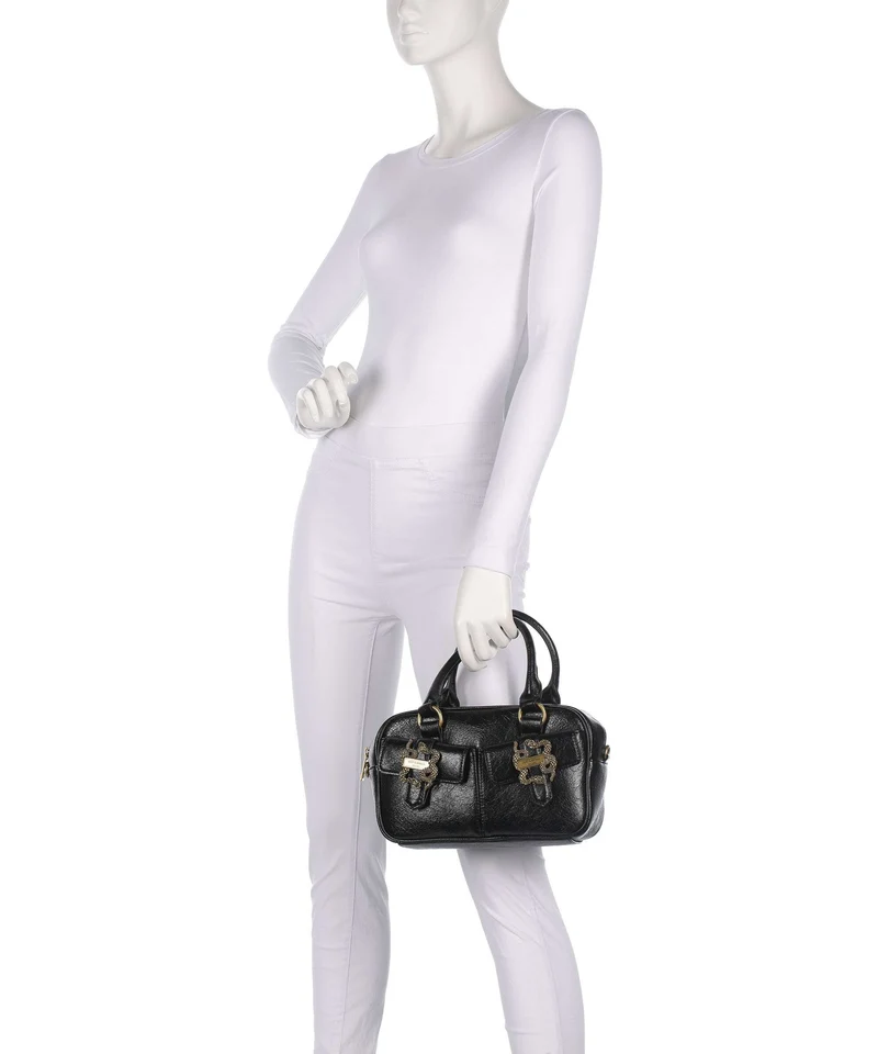 Just Cavalli Iconic Snakes Pockets Handtasche black